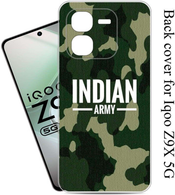 Vojica Back Cover for IQOO Z9x 5G, I2219 Indian Army Back Cover(Multicolor, Flexible, Silicon, Pack of: 1)
