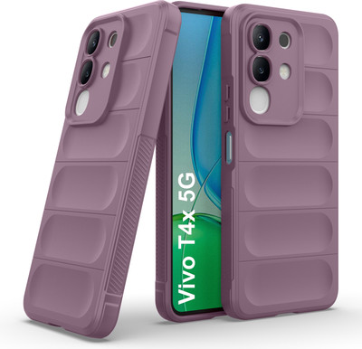 GLOBAL NOMAD Back Cover for Vivo T4x 5G(Purple, 3D Case, Silicon, Pack of: 1)