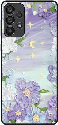 QRIOH Glass Back Cover for Samsung Galaxy A73 5G(Multicolor, Grip Case, Pack of: 1)