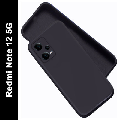 Artistque Back Cover for Redmi Note 12(Black, Matte Finish, Silicon, Pack of: 1)