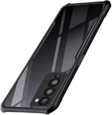 Meephone Back Cover for Tecno Camon 18(Black, Transparent, Grip Case, Pack of: 1)