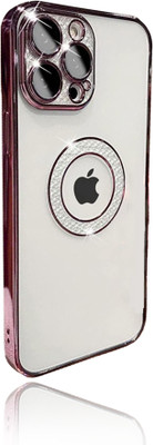 RS INTERNATIONAL Back Cover for iPhone 13 Glitter Bling Sparkly Solid Back Case With Camera Lens Protection(Pink, Flexible, Silicon, Pack of: 1)