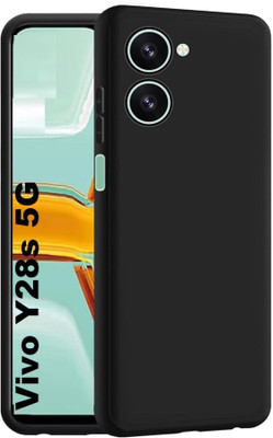Mobile Case Cover Pouch for Vivo Y28s 5G(Black, Shock Proof, Pack of: 1)