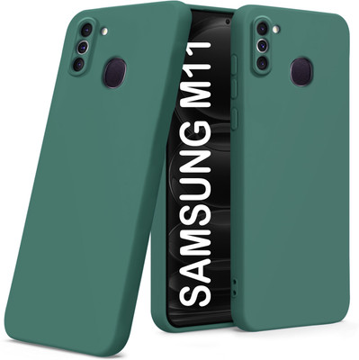 TRUEUPGRADE Back Cover for Samsung Galaxy M11(Green, Flexible, Silicon, Pack of: 1)