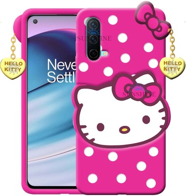 SUNSHINE Back Cover for Oneplus Nord CE 5G Hello Kitty Mobile Back Cover| 3D Cute Kitty|with Heart Pendant(Pink, Flexible, Pack of: 1)