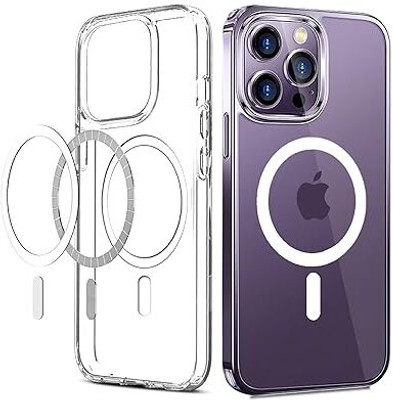 Kosher Traders Back Cover for Apple Iphone 14 Pro max ( Polycarbonate compatible with MAGSAFE Case )(Transparent, Dual Protection)
