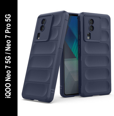 Casotec Back Cover for iQOO Neo 7 5G, iQOO Neo 7 Pro 5G(Blue, Silicon, Pack of: 1)