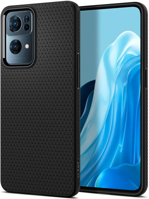 Spigen Liquid Air Back Cover for Oppo Reno7 Pro 5G(Black, Shock Proof, Pack of: 1)