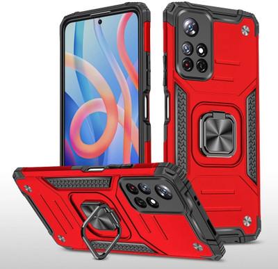 Vikeko Back Cover for Redmi Note 11T 5G, Poco M4 Pro 5G(Red, Black, Shock Proof, Pack of: 1)
