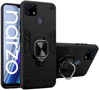 BOZTI Back Cover for Realme Narzo 30A(Black, Rugged Armor, Pack of: 1)