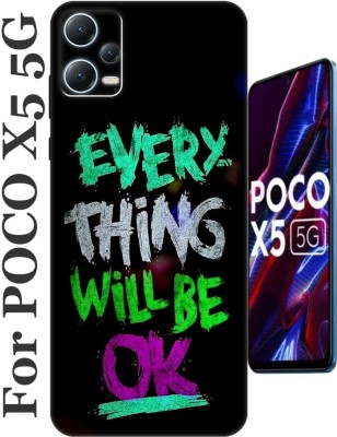 Auqueno Back Cover for POCO X5 5G 2754(Multicolor, Anti-radiation, Silicon, Pack of: 1)