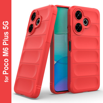 Zapcase Back Cover for POCO M6 Plus 5G(Red, 3D Case, Silicon, Pack of: 1)