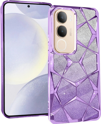 Vonqo Back Cover for vivo Y29 5G, vivo Y19s(Purple, Transparent, Dual Protection, Silicon, Pack of: 1)
