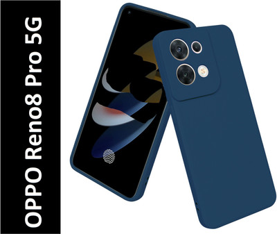 Coverskart Liquid Silicone Back Cover for OPPO Reno8 Pro 5G, Silky-Soft Touch Full Body Protection Shockproof Case(Blue, Camera Bump Protector, Silicon, Pack of: 1)