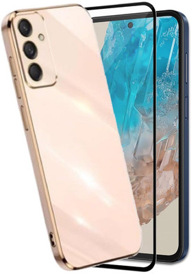 A3sprime Back Cover for Samsung Galaxy M35 5G with 1 Piece Edge to Edge Full Coverage Front Screen Guard(Pink, Camera Bump Protector, Pack of: 2)