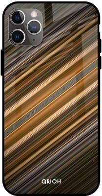 QRIOH Glass Back Cover for Apple iPhone 11 Pro(Multicolor, Grip Case, Silicon, Pack of: 1)