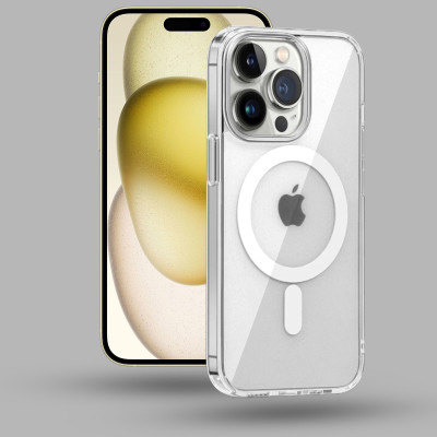 HenryDesigns Back Cover for Apple iPhone 15 Pro Max(Transparent, Dual Protection)