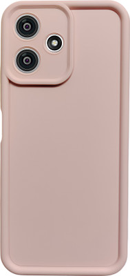 SCALEBEE Back Cover for Mi Redmi 12 5G / Poco M6 Pro 5G Soft Shockproof Silicone Matt Finish Phone Case(Pink, Flexible, Silicon, Pack of: 1)