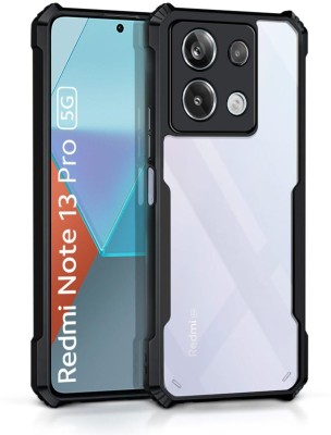 WOW Imagine Back Cover for Redmi Note 13 Pro 5G | Poco X6 5G, 360 Camera Protection | Hybrid Back Case Mobile Cove(Black, Dual Protection, Pack of: 1)