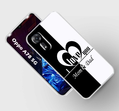 Retroart Back Cover for Oppo A78 5G(Black, White, Silicon, Pack of: 1)