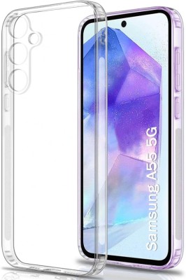 SESS XUSIVE Flip Cover for Ultra Clear Slim Back Cover Transparent Case for Samsung Galaxy A55 5G(Brown, Dual Protection, Silicon)