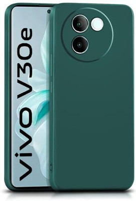 WOW Imagine Back Cover for vivo V30e, Vivo V30e 5G Slim Ultra Soft Back Cover | Inner Velvet Fabric Lining | Matte(Green, Camera Bump Protector, Silicon, Pack of: 1)