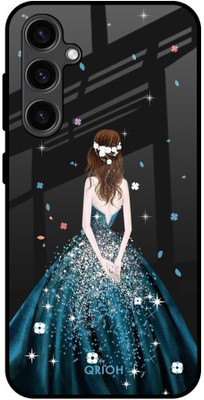 QRIOH Glass Back Cover for Samsung Galaxy S23 FE 5G(Multicolor, Grip Case, Pack of: 1)