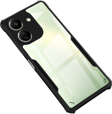 Phone Case Cover Back Cover for MI Redmi 13C 4G(Black, Camera Bump Protector, Silicon, Pack of: 1)
