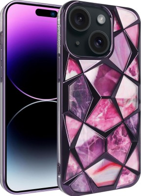 FIXTOTEL Back Cover for Apple iPhone 14 Plus, Apple iPhone 15 Plus, iPhone 14 Plus, iPhone 15 Plus, Marble Diamond Cut(Purple, Transparent, Multicolor, 3D Case, Pack of: 1)