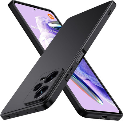 CLOVYR Back Cover for Redmi Note 12 Pro Plus 5G Silicon Protective Case(Black, Camera Bump Protector, Silicon, Pack of: 1)