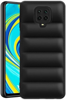 SnapStar Back Cover for Redmi Note 9 Pro(Puffer Case | Camera Protection | Soft & Flexible Case)(Black, Shock Proof, Silicon, Pack of: 1)