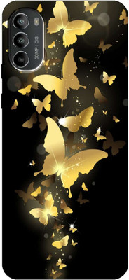 King Maker Back Cover for MOTOROLA g82 5G(Black, Gold, Grip Case, Silicon, Pack of: 1)