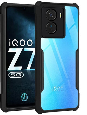 S-Softline Back Cover for IQoo Z7 5G : :Gloss Finish Boom TPU(Black, Pack of: 1)
