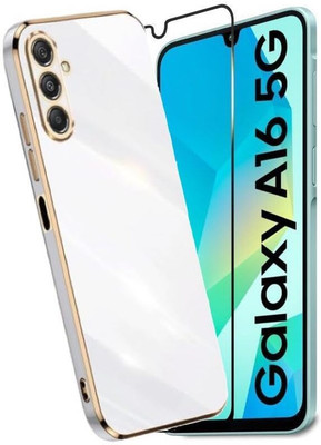 A3sprime Back Cover for Samsung Galaxy A16 5G with 1 Piece Edge to Edge Full Coverage Front Screen Guard(White, Camera Bump Protector, Pack of: 2)