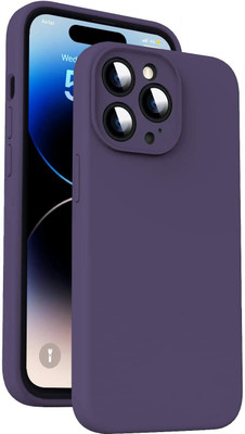 LAMIYANA Back Cover for iPhone 14 Pro Max(Purple, Silicon, Pack of: 1)