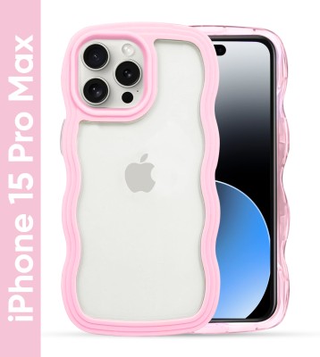 QRIOH Back Cover for Apple iPhone 15 Pro max(Pink, Grip Case, Silicon, Pack of: 1)