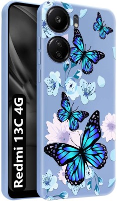 Fashionury Back Cover for Redmi 13C 4G(Blue, Grip Case, Silicon, Pack of: 1)