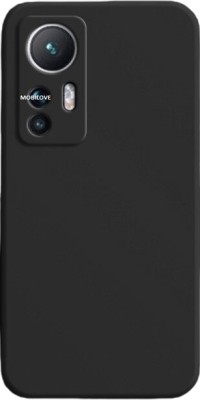MOBILOVE Back Cover for Xiaomi 12 Pro 5G | Shockproof Slim Matte Liquid Soft Silicone TPU Back Case Cover(Black, Camera Bump Protector, Silicon, Pack of: 1)