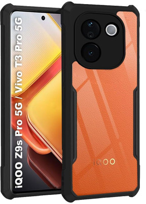 SnapStar Back Cover for Vivo T3 Pro 5G(Crystal-Clear Back Panel | Black TPU Bumper |Slim & Lightweight)(Black, Transparent, Shock Proof, Pack of: 1)