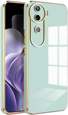 SYOTT Back Cover for Vivo V40E 5G, Vivo V40E, iQOO Z9S 5G, iQOO Z9S(Green, Gold, Camera Bump Protector, Silicon, Pack of: 1)