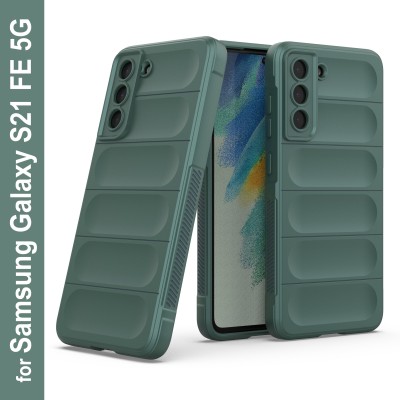 GLOBAL NOMAD Back Cover for Samsung Galaxy S21 FE 5G(Green, Grip Case, Silicon, Pack of: 1)