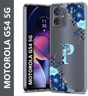 Fashionury Back Cover for Motorola MOTO g54 5G(Blue, Transparent, Grip Case, Silicon, Pack of: 1)