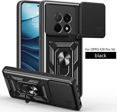 YUWOO Back Cover for OPPO F29 Pro 5G(Black, Shock Proof, Pack of: 1)
