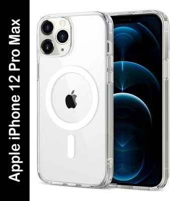 Casotec Back Cover for Apple iPhone 12 Pro Max(Transparent, Magsafe, Silicon, Pack of: 1)