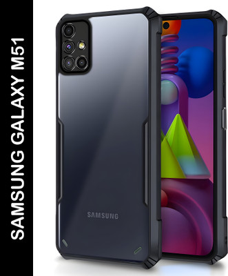 AIZLO Back Cover for Samsung Galaxy M51(Black, Camera Bump Protector, Pack of: 1)