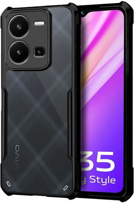 Slugabed Back Cover for Vivo Y35(Black, Transparent, Shock Proof, Pack of: 1)
