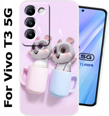 SmartGoldista Back Cover for Vivo T3 5G(Multicolor, Grip Case, Silicon, Pack of: 1)