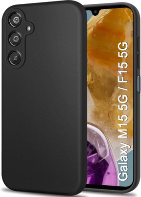 FlareHUB Back Cover for Samsung Galaxy M15 5G(Black, Matte Finish, Silicon, Pack of: 1)