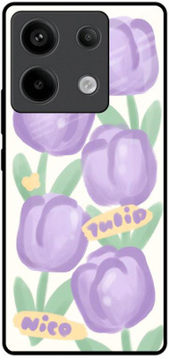 QRIOH Glass Back Cover for Redmi Note 13 Pro 5G(White, Grip Case, Pack of: 1)