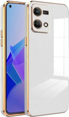 KARAS Back Cover for Oppo F21 Pro 4G |View Electroplated Chrome 6D Case Soft TPU(White, Dual Protection, Silicon, Pack of: 1)